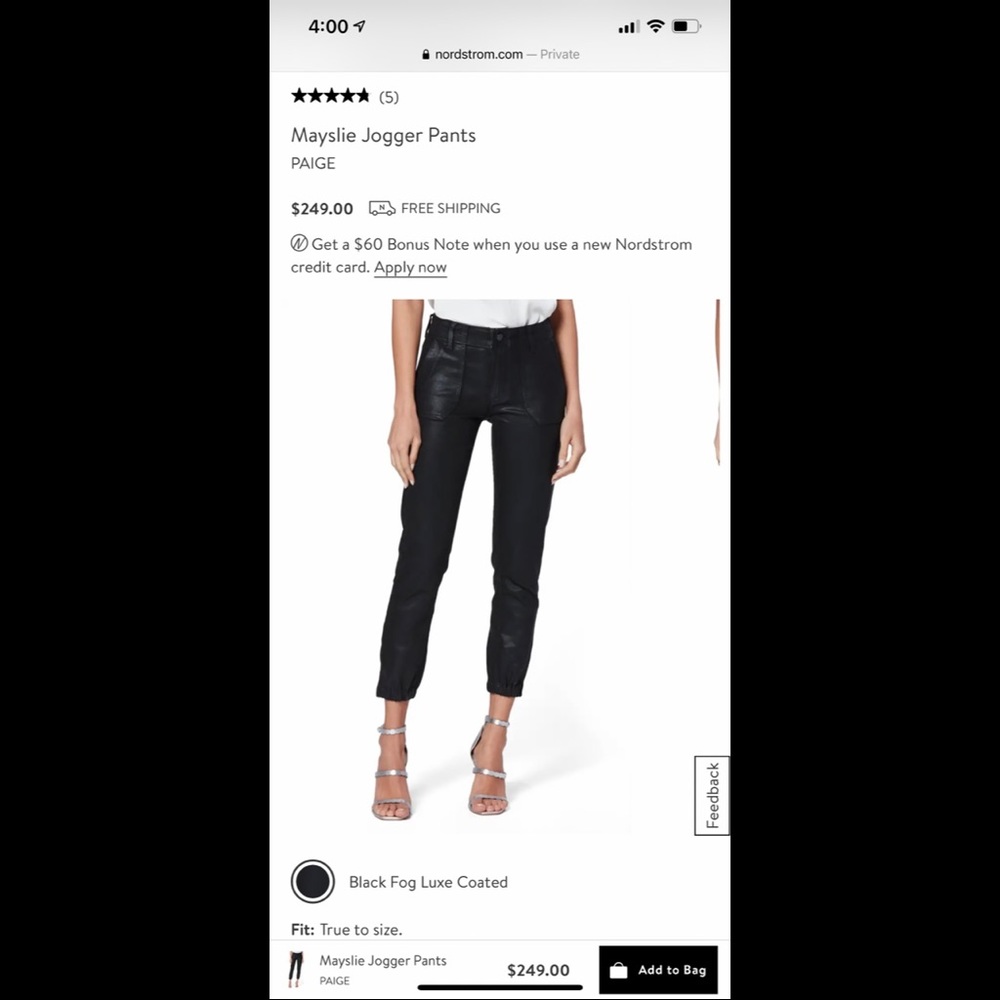Nordstrom PAIGE Mayslie Luxe Joggers